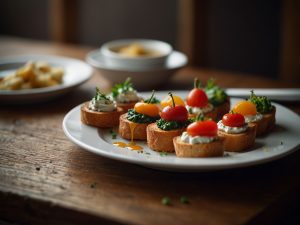 Canapés de Queijo Brie com Geleia de Pimenta e Nozes